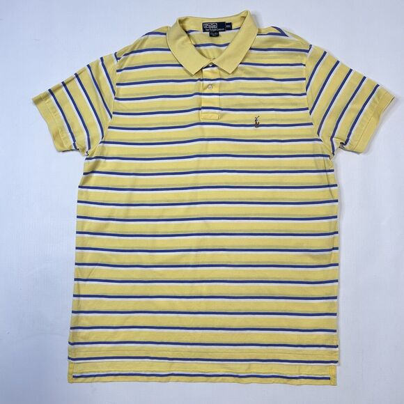 Lot Of Polo Ralph Lauren Polo Shirt Mens Size 2XL Striped Yellow Blue Color Pony - Picture 10 of 14